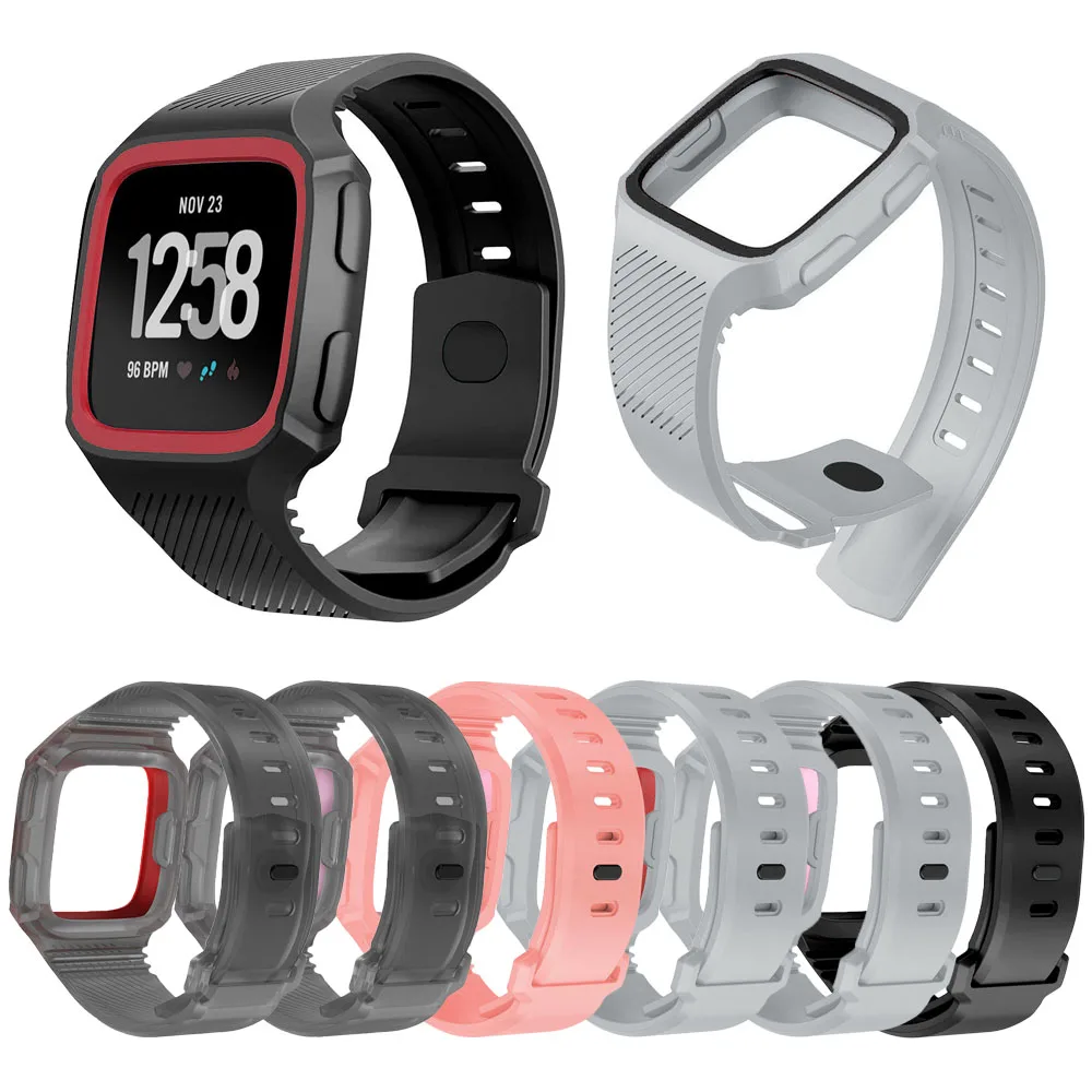 Силиконовый Браслет для Fitbit Versa ремешок для часов Ремешок двухцветный смарт-часов Замена для Fitbit Versa, ремешок Ремешок