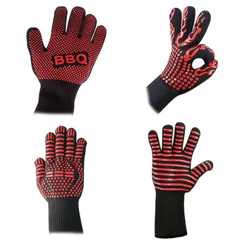 

High Temperature Heat Resistant Home Kitchen Cooking Supplies Microwave Oven Glove Thick Non-Slip Glove