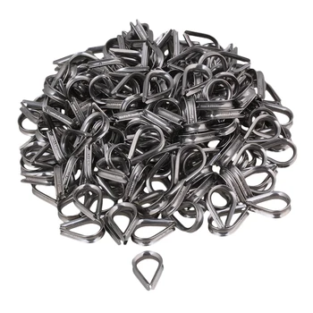 

BQLZR 200pcs M3 304 Stainless Steel Wire Rope Cable Thimble for 3mm Wire