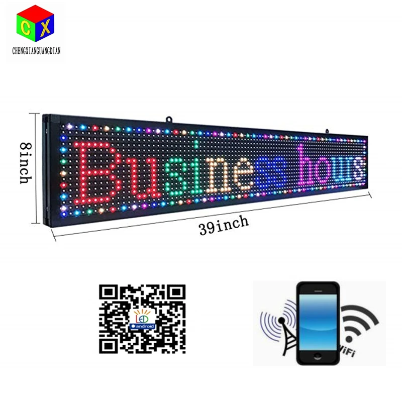 7-cor interior p10 sinal led programável usb & wifi informações de rolamento display led