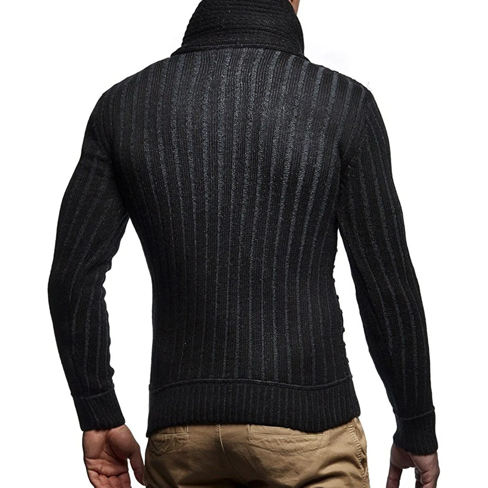 2021 New Men Autumn Winter Sweater Turtleneck Long Sleeve Pullover Solid Sweater Fashionable Design Daily Top Blouse Maglioni 2