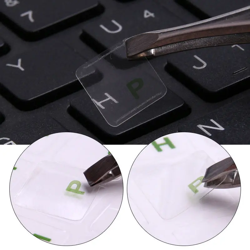 Clear Russian Laptop Transparent Keyboard Sticker Russian Language Keyboard Letter Sticker Film with Light Color Keyboard-2