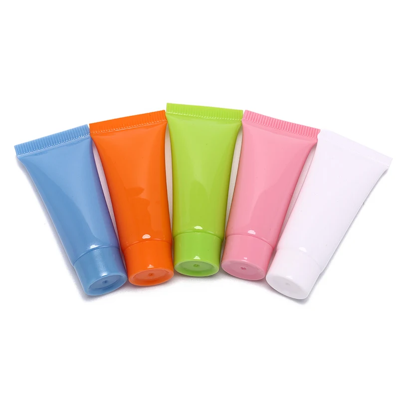 5pcs 5ml/10ml Empty Cosmetic Soft Tube Plastic Lotion Containers Makeup Squeeze Tube Refilable Bottles Emulsion Cream Packaging