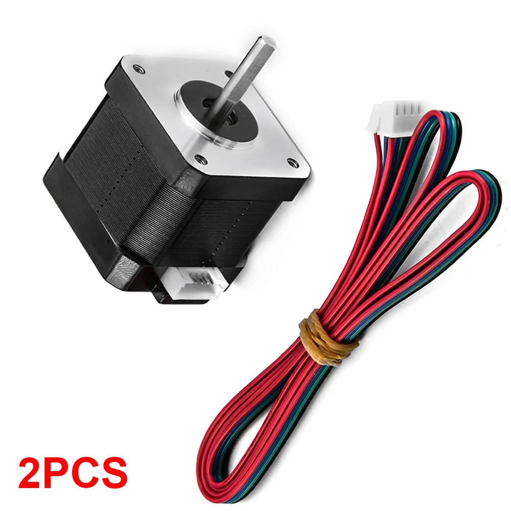 2 шт. черный шаговый двигатель 12V 42 мм для 3D-принтеры CNC робот 1,8 градусов кабель