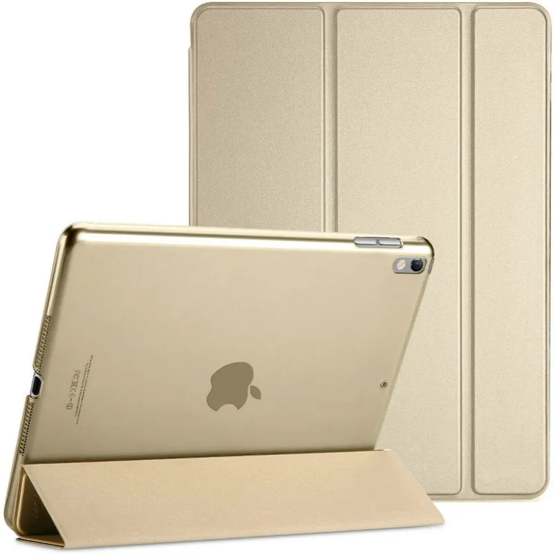 Для iPad Air(3rd Gen) 10," Чехол iPad Pro 10,5" крышка, тонкая легкая подставка Smart Shell полупрозрачный, с глазурью задняя крышка - Цвет: Gold for iPad 10.5