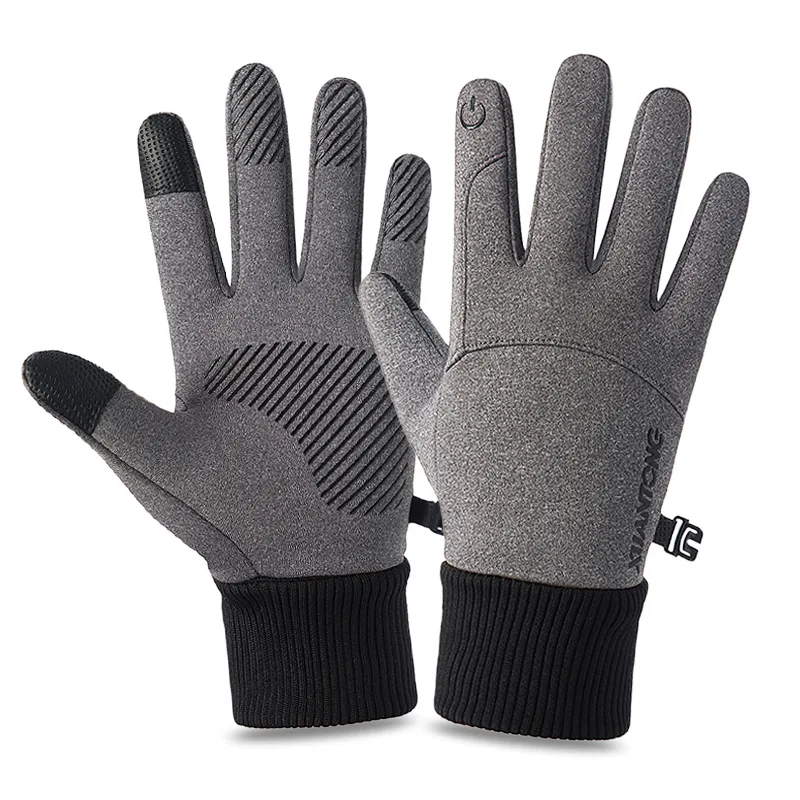 thumbnail image 1 of Guantes de invierno para pantalla táctil para hombre, para conducir al aire libre, para motocicleta, a prueba de viento, para ciclismo, antideslizantes, para clima frío, 1 of 4
