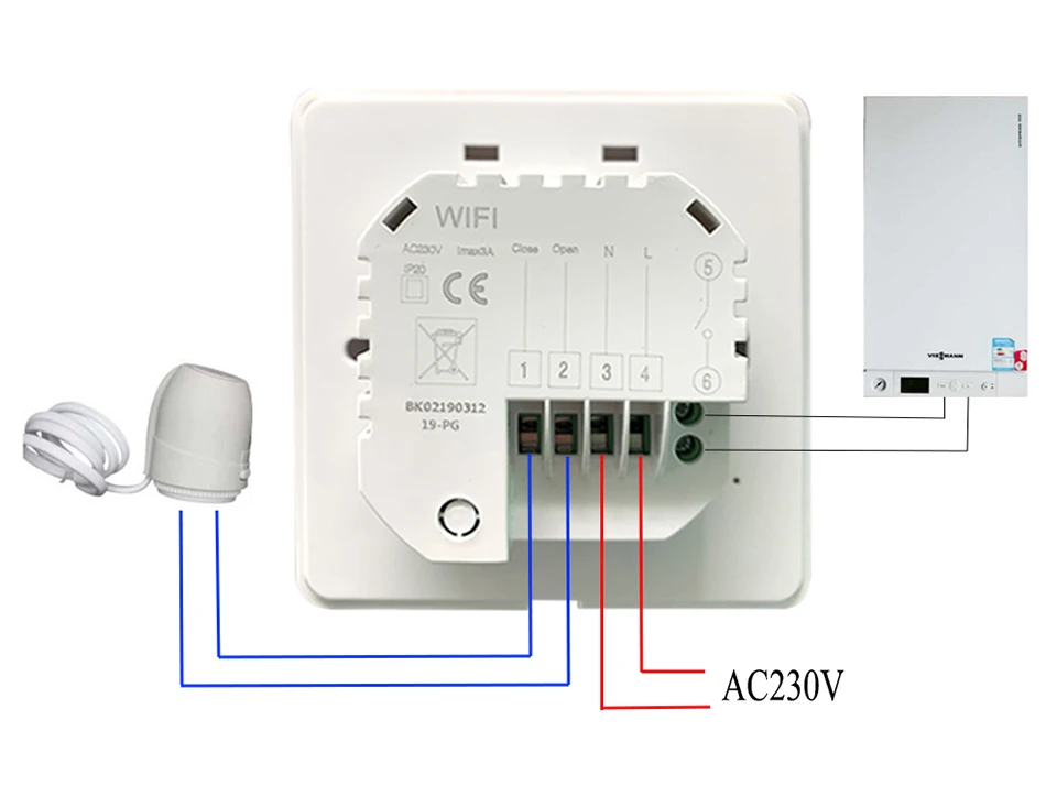Beok TGR87 wifi газовый котел сенсорный экран комнатный термостат Еженедельный программируемый умный регулятор температуры