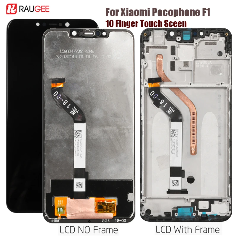 Дисплей для Xiaomi Pocophone F1 ЖК дисплей сенсорный экран дигитайзер Замена Pocofone Poco