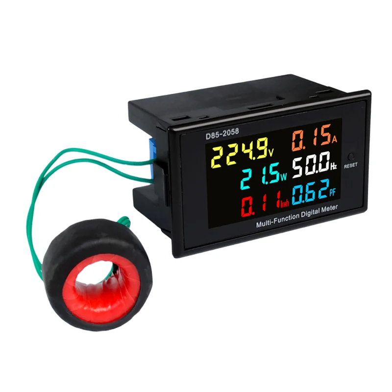 

LCD Digital Panel Wattmeter Energy Power Meter Voltage Voltmeter Current Ammeter Frequency Indicator AC 110V 220V 380V 100A