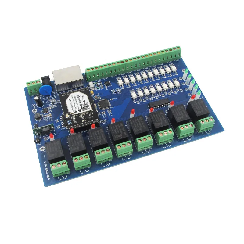 Network Relay Wifi Relay 8 Channel 12V Input and Output Remote Control Board Modbus Relay Module