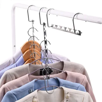 

Storage Holders Racks Clothes Coat Closet Hangers Organizer Multifunction Drying Racks Storage Rack Space Saving Hangers