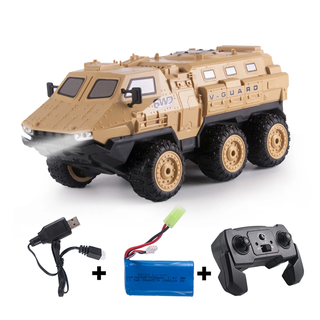 

1:16 6WD 2.4G Full Scale Remote Control High-Speed Armored Vehicle Charging RC Car For Sandy/Snow/Waterway