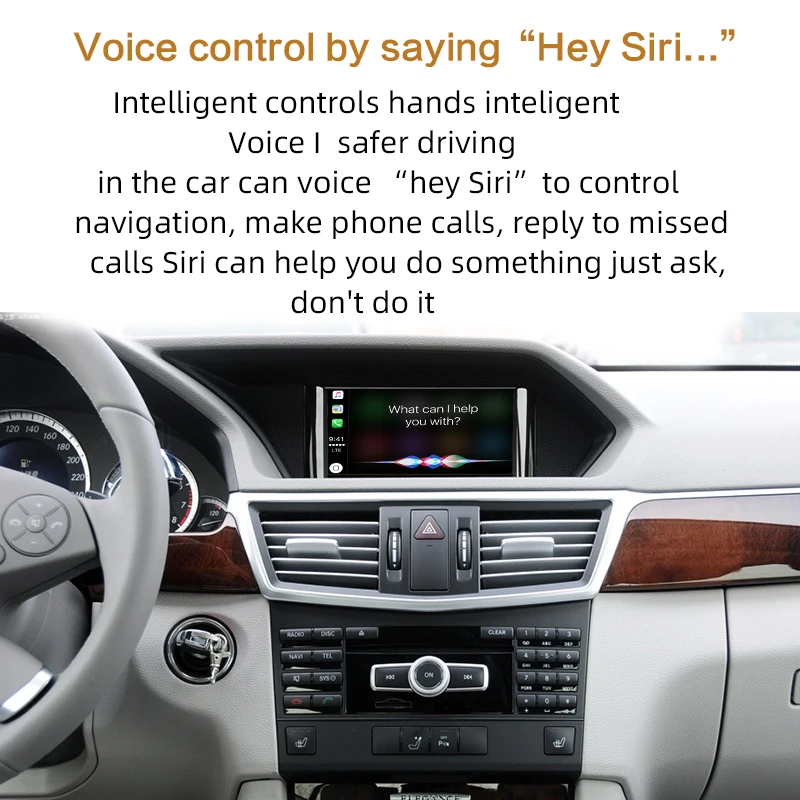 Sinairyu беспроводная Apple Carplay для Mercedes E Class C207 2011- NTG4.5/NTG4.7 Модифицированная Поддержка камеры заднего вида