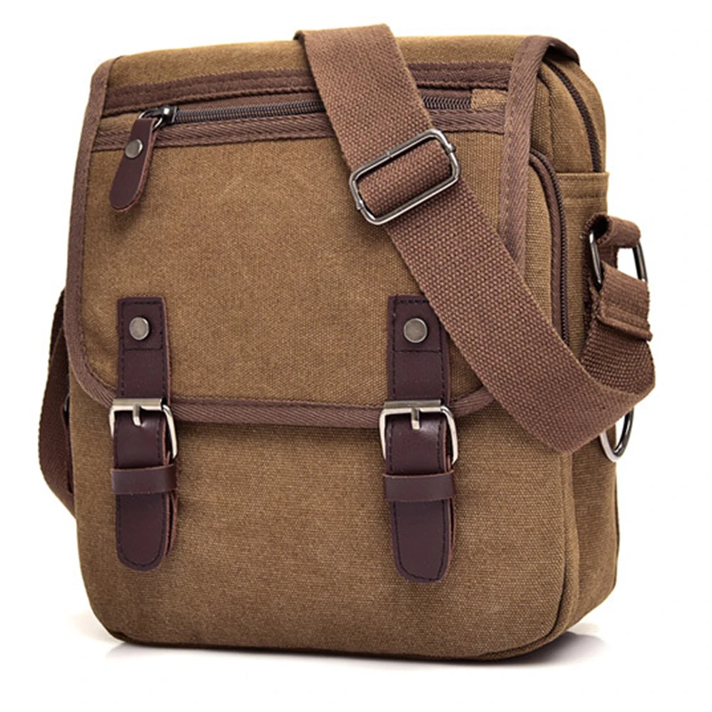 Shoulder Bag Office Tablet Canvas Pouch Men Outdoor Activities Messenger Laptop Courier Multi Pockets Large Capacity Casual |
