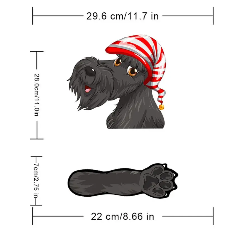 Christmas dog Decoration Tags Decoration Window Car Decals Wiper Sticker A6HE