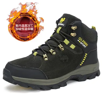 

Brand Men Snow Boots Plus Size 39-44 New Men Boots with Fur Unisex Winter Snow Botas Warm Plush Shoes High Top Boots Autumn