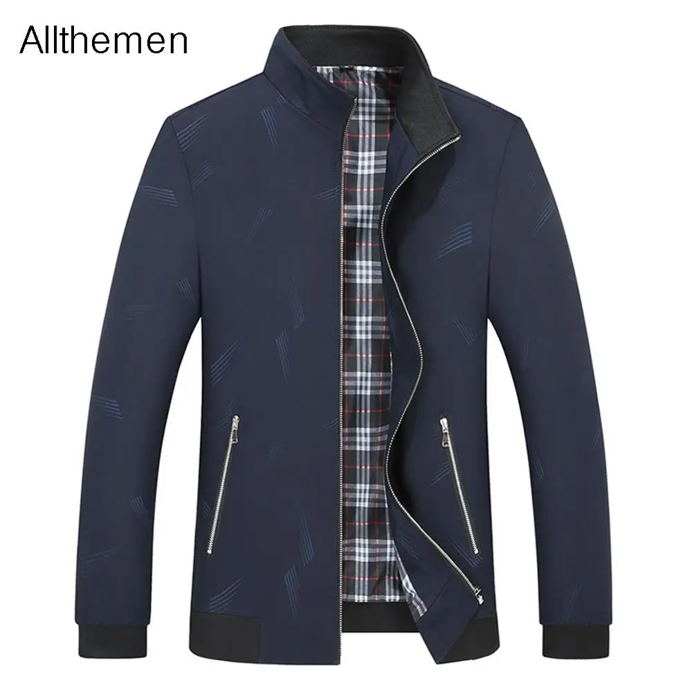 

Allthemen Autumn Men's Zipper Jacket Male Casual Streetwear Slim Fit Coat Men Green Black Bomber Pilot Jacket Men Clothing