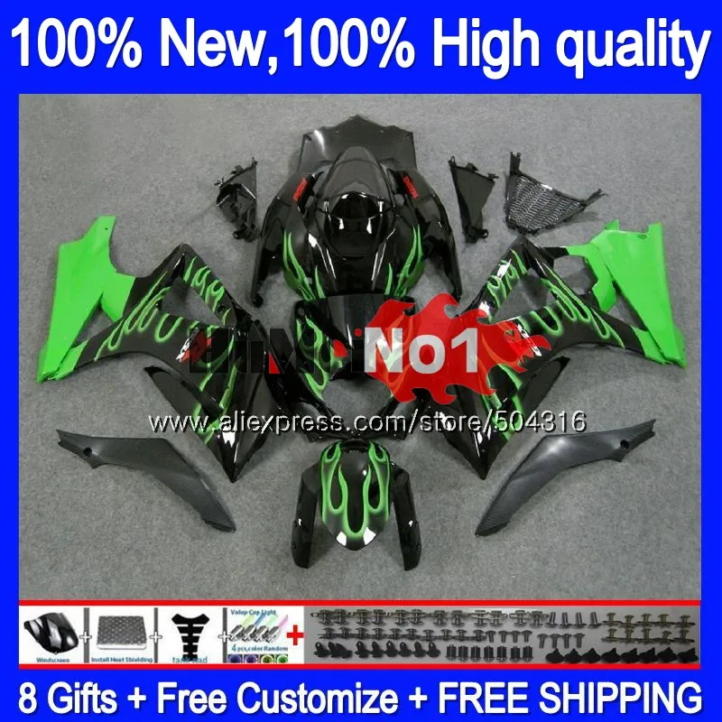 Корпус для SUZUKI GSX R1000 GSXR-1000 GSXR 1000 CC 2007 2008 22MC.106 K7 1000CC GSX-R1000 07-08 GSXR1000 07 08 зеленая