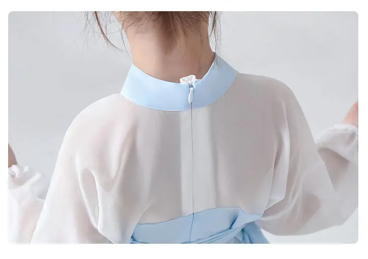 Hanfu/ дизайн, платье с юбкой для девочек осенне-зимние модели с длинными рукавами в стиле ретро, китайский стиль, супер сказочные костюмы, юбка