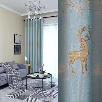 

Thickened Simple Modern Light-Shielding Jacquard Curtain Fabric Living Room Bedroom BalconyWindows Shading Shielding Cloth