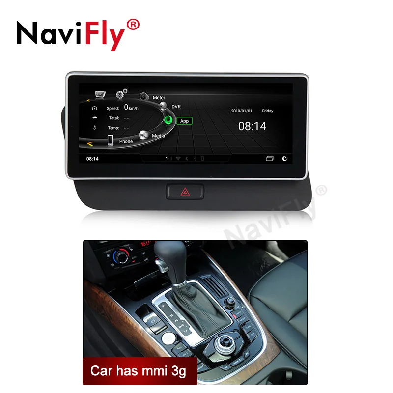 New! 4G LTE 3+32G Android 7.1 Car dvd radio audio player GPS Navigaiton for Audi Q5 2009 2010 2011 2012 2013 - Цвет: car has mmi 3g