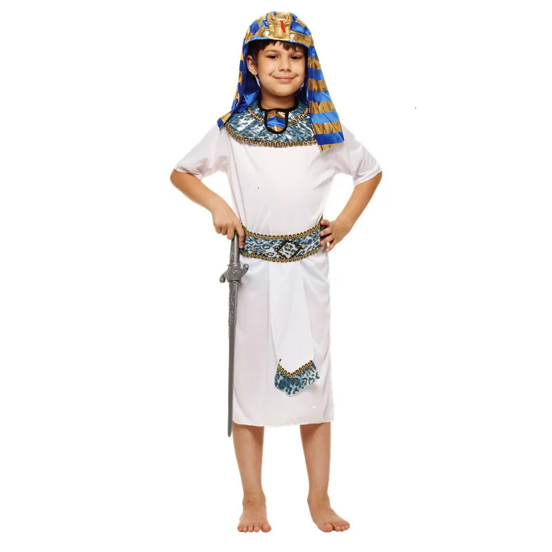 Costumi Di Halloween Ragazzo Ragazza Antico Egitto Faraone Egiziano Cleopatra Principe Principessa Costume Per Bambini Bambini Abbigliamento Cosplay