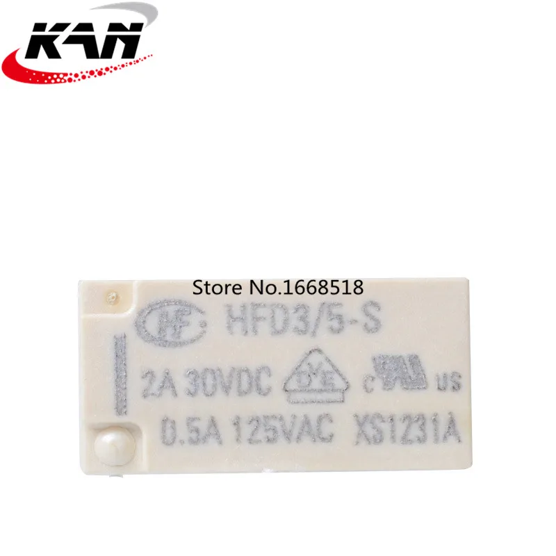 10 шт. Hongfa HFD3/5-S реле 2 Открытый 2 закрытый 8 футов 5VDC моностабильный патч Сигнальное реле