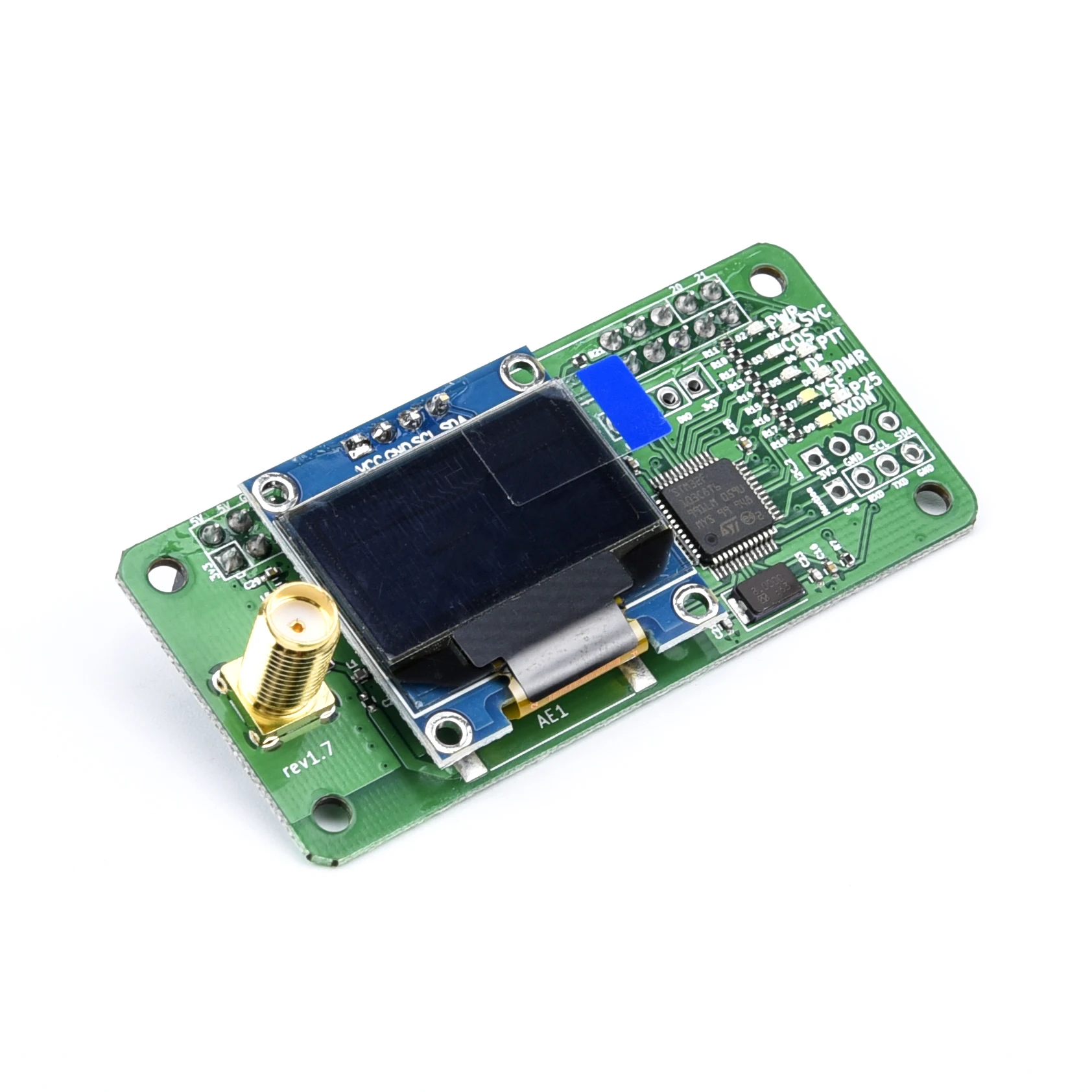 Jumbospot поддержка hotspot MMDVM P25 DMR YSF + raspberry pi OLED антенна черный чехол 16 ГБ TF карта