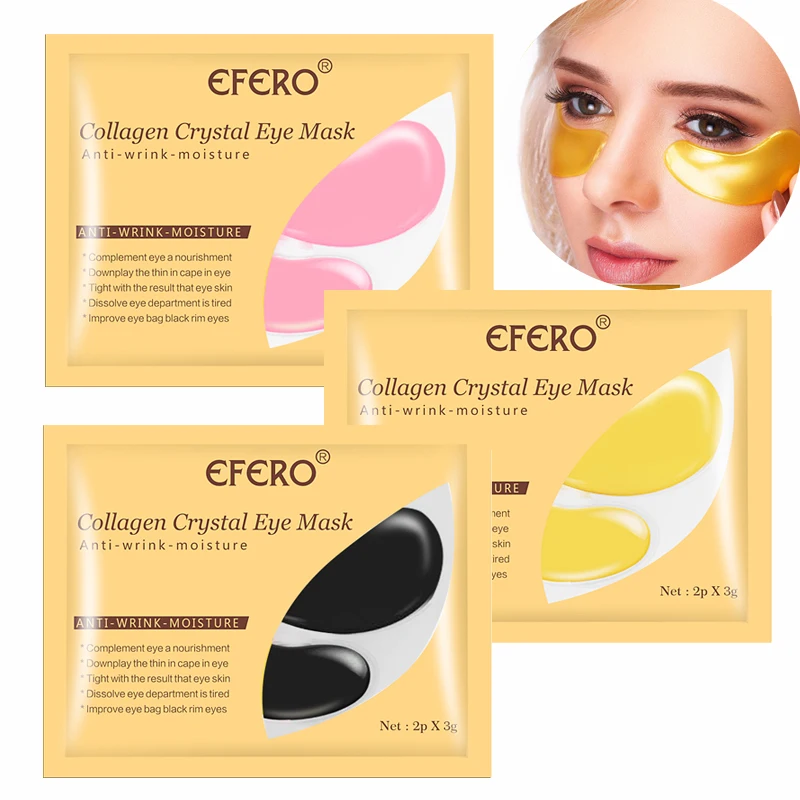 

Collagen Eye Mask Patches Under Eyes Bags Dark Circles Removal Anti Aging Anti Wrinkle Eye Masks Crystal Gel Patch for Eyes Care