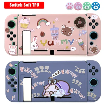 

For Nintendos Switch NS JoyCons Case Cover Coloful TPU Protective Outer Coque Shell Nintend Switch Console Detachable Ultra Thin