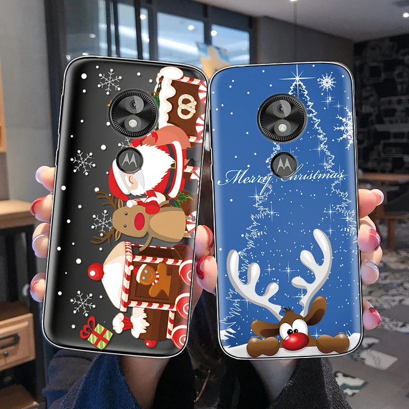 

Merry Christmas tree reindeer Case For Motorola Moto G6 Case C E4 E5 G3 G4 G5 G7 Z Z2 Z3 Z4 Play Plus Santa Claus Soft TPU Cover