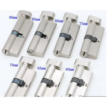 

Door Hardware 60 70 80 90mm Security Copper Door Lock Cylinder Interior Bedroom Living Lock Handle Brass Key Locking