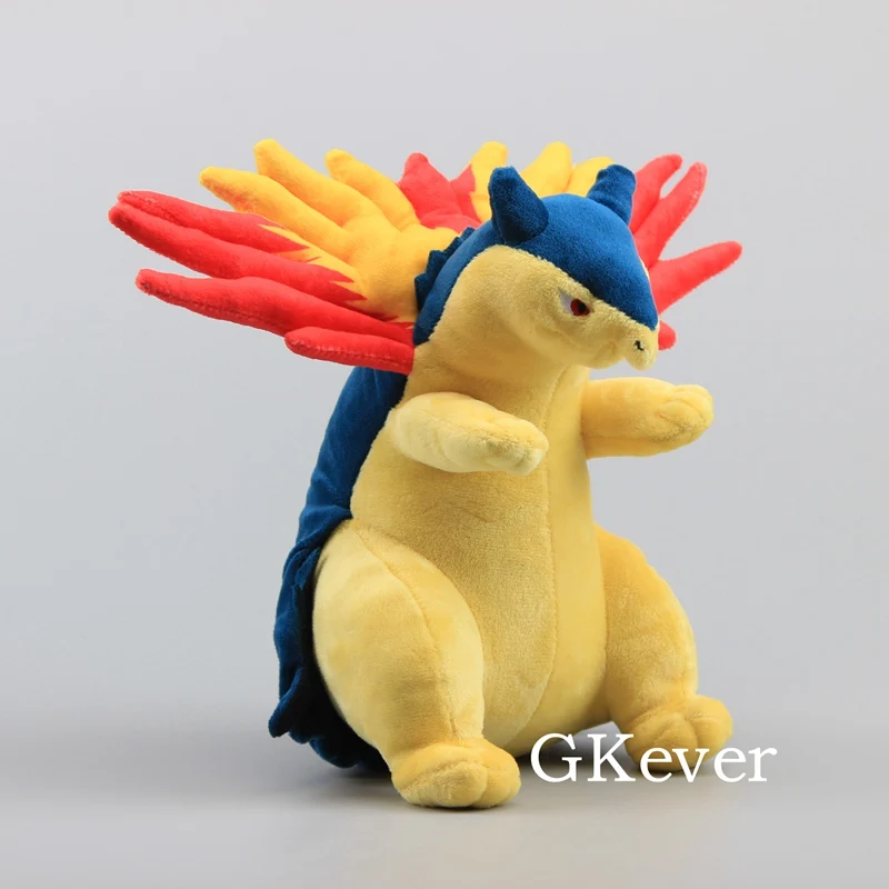 Аниме Фигурка Bakhoon Typhlosion отличный плюш мягкая набивная кукла животные " 23 см подарок