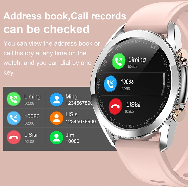 LIGE Smart Watch Women Bluetooth Call Watch Heart