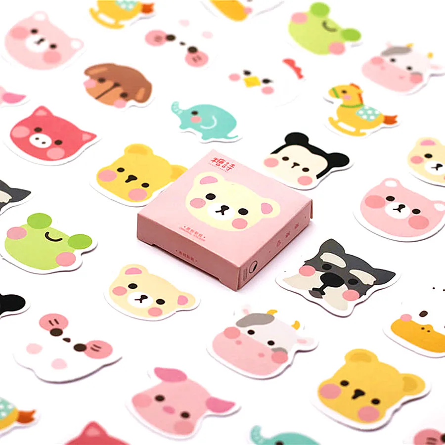 1 коробка милые застенчивые животные классические Kawaii стильные граффити