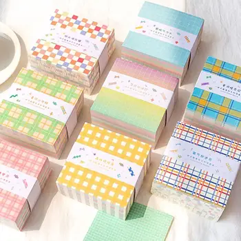 

400pc Note Paper Material Creative Grid Loose Leaf Memo Pad To do list Sticky Daily Work Planner Sticker Label kawaii Stationery