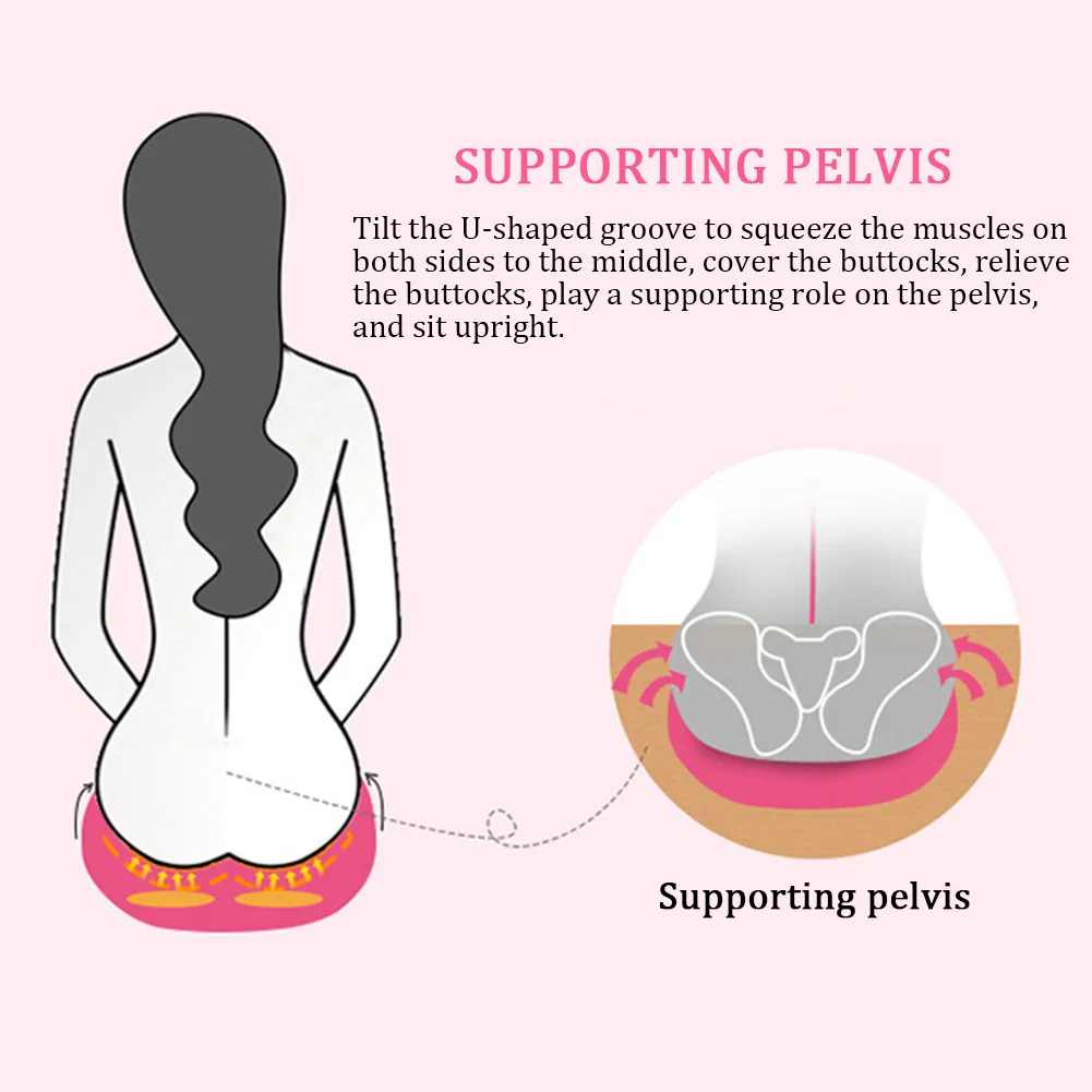 Женские Дышащие Тазобедренные u-образные ортопедические подушки для дома, массажное кресло с эффектом пуш-ап, Офисная мягкая регулируемая подушка