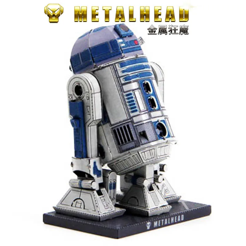 

Paperback All-Metal Stainless Steel DIY Assembled Model 3D Glue-free Handmade Assembled Color R2D2 Robot