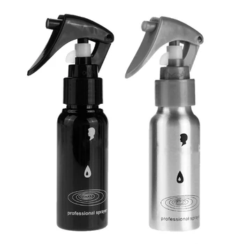 

10Pcs 60Ml Mini Matte Silver Aluminum Spray Atomiser Applicator Bottles Hair Salon Hairdressing Sprayer Water Bottle