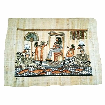 

Papiro Original Hecho a Mano y Pintado a Mano en Egipto. Mide 33 x 43 cm Aprox. Ref.1H-D