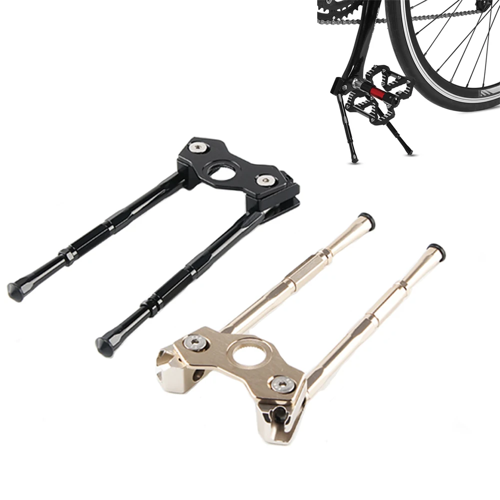 Lightweight Bicycle Kickstand Aluminum Alloy Sturdy Brace Parking Rack Foot Support Adjustable Easy Install Outdoor Crank Parts