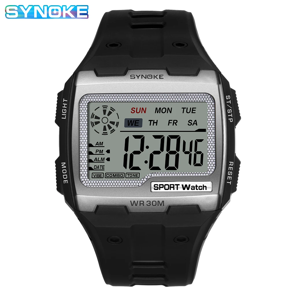 

SYNOKE Military Sports Watches Life Waterproof LED Gold Men Digital Watch Shock Outdoor Electronic Watch Men relojes para hombre