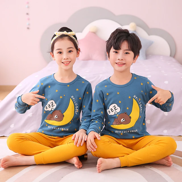 Pijamas para niños 2 4 5 6 7 8 9 10 11 12 13 14 años Conjunto de ropa de  dormir de algodón Pijamas de Navidad Pijamas verdes para niños ropa