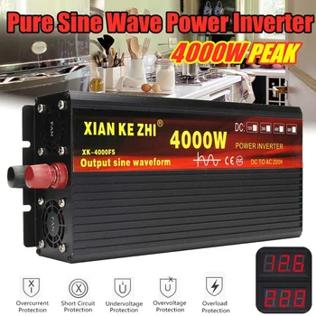 

Inverter 24V 220V 2000W 3000W 4000W DC 24V to AC 220VPure Sine Wave Voltage Converter Power Car Inverter + 2 LED Display