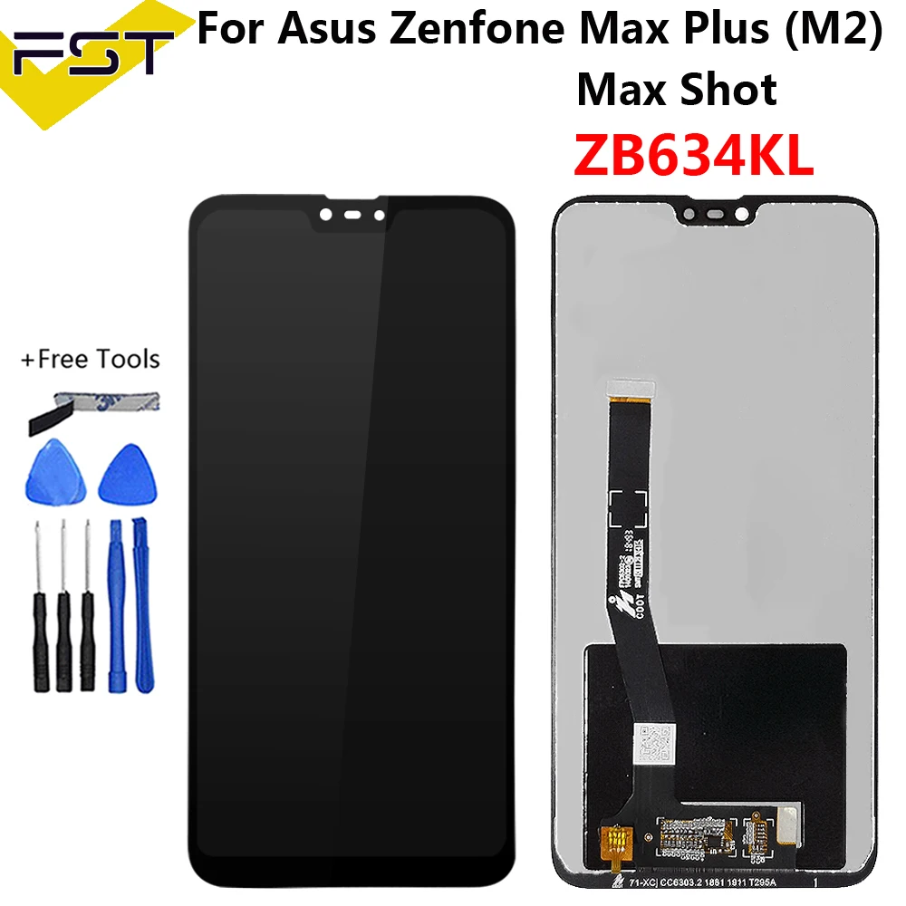 6,2" для Asus Zenfone Max Plus(M2) ZB634KL ЖК-дисплей для Asus Zenfone Max Shot ZB634KL ЖК-дисплей+ кодирующий преобразователь сенсорного экрана в сборе