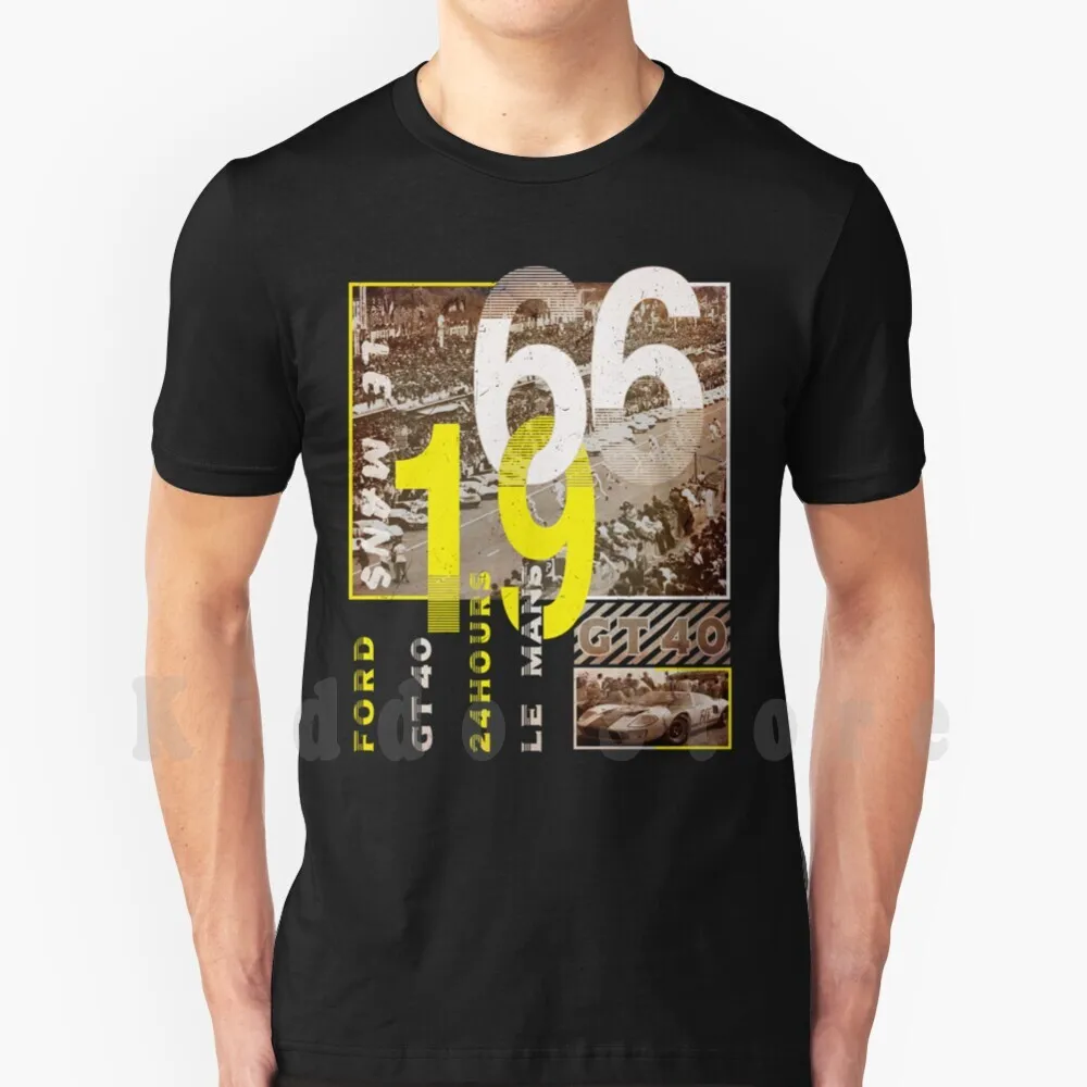 1966 24 Ore Di Le Mans Vintage Gt40 T Shirt Uomo Cotone Cotone S-6Xl 1966 Lemans 1966 24 Ore Di Le Mans Le Mans Le Mans Gt