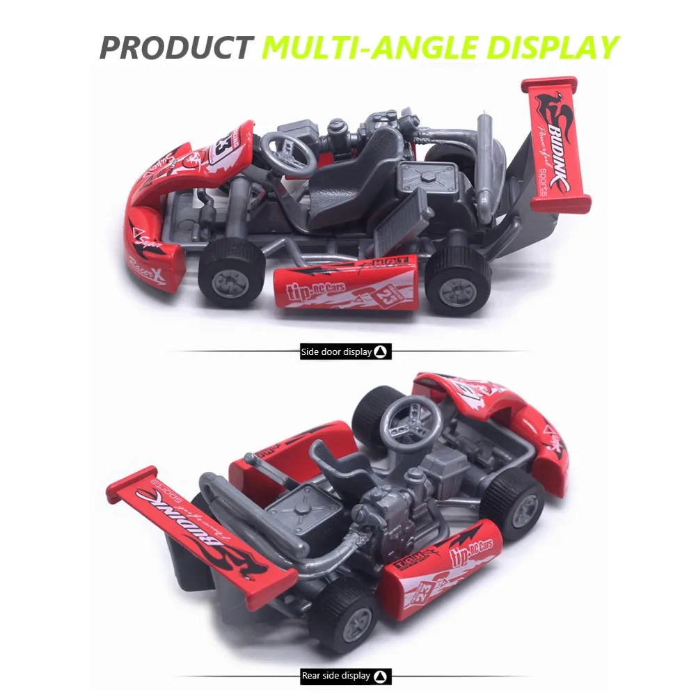 1:32 Alloy ABS karting Racing Toy Car Model Metal Pull Back Simulation Miniature Kids Small Toys Car For Children Boys Gifts