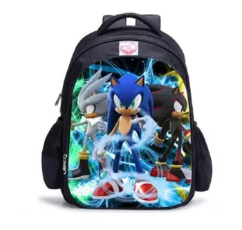 

Children Cartoon Sonic backpack lovely schoolbag for boys&girls Capacity SchoolBag orthopedic backpack mochila escolar