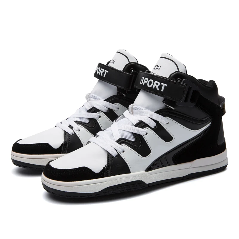Black White Мужская баскетбольная обувь; zapatillas hombre Deportiva Lebron; дышащие мужские Ботильоны; баскетбольные кроссовки; зимняя спортивная обувь - Цвет: Black White