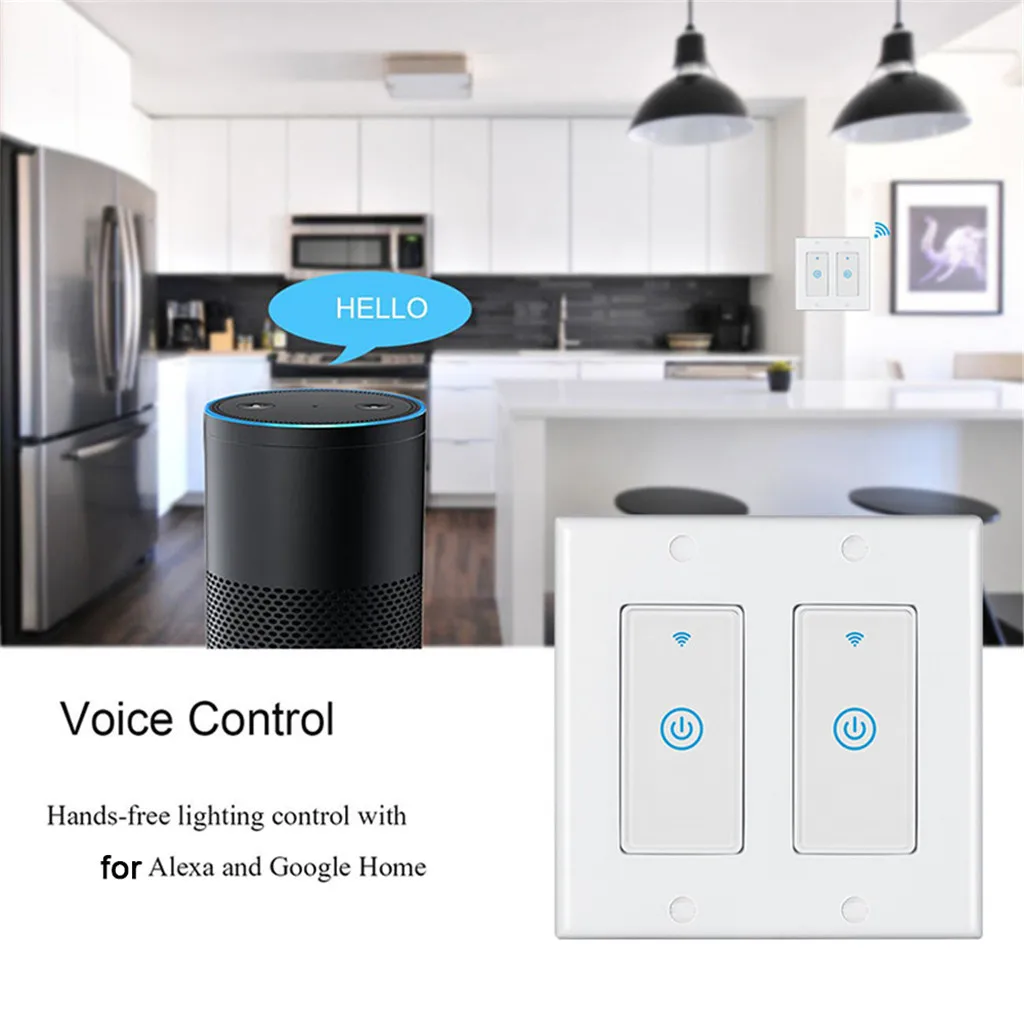 Умный Дом Wifi настенный светильник с одной кнопкой переключатель для Alexa Google Home